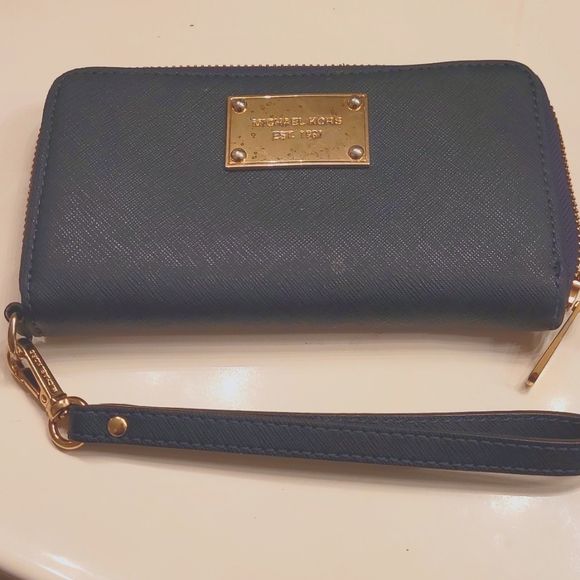 Navy Blue Michael Kors Wallet - Picture 1 of 4
